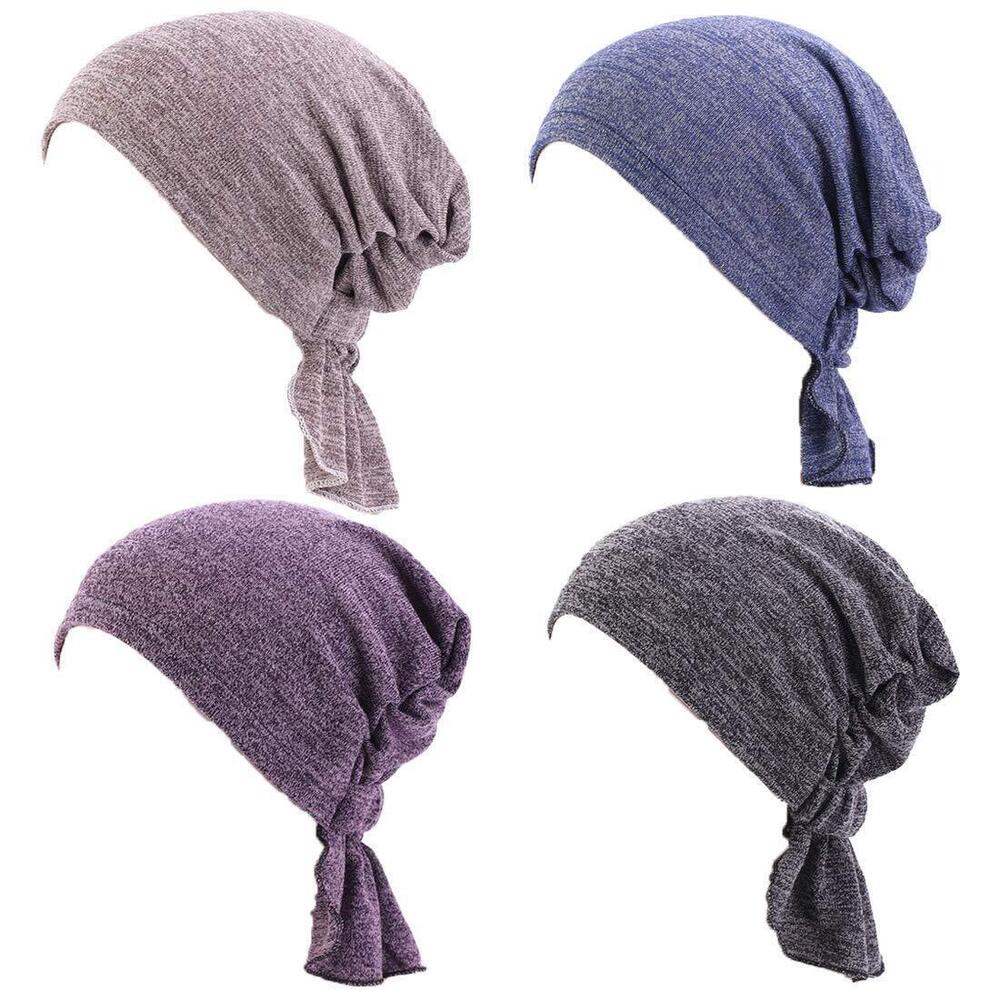 3613 Cotton Chemo Beanies Turban Head Scarves Pre-Tied Bandana for Cancer